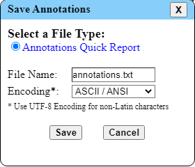 Save Annotations